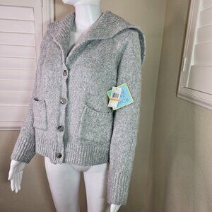 CeCe Sweater Cardigan in Gray Size Small